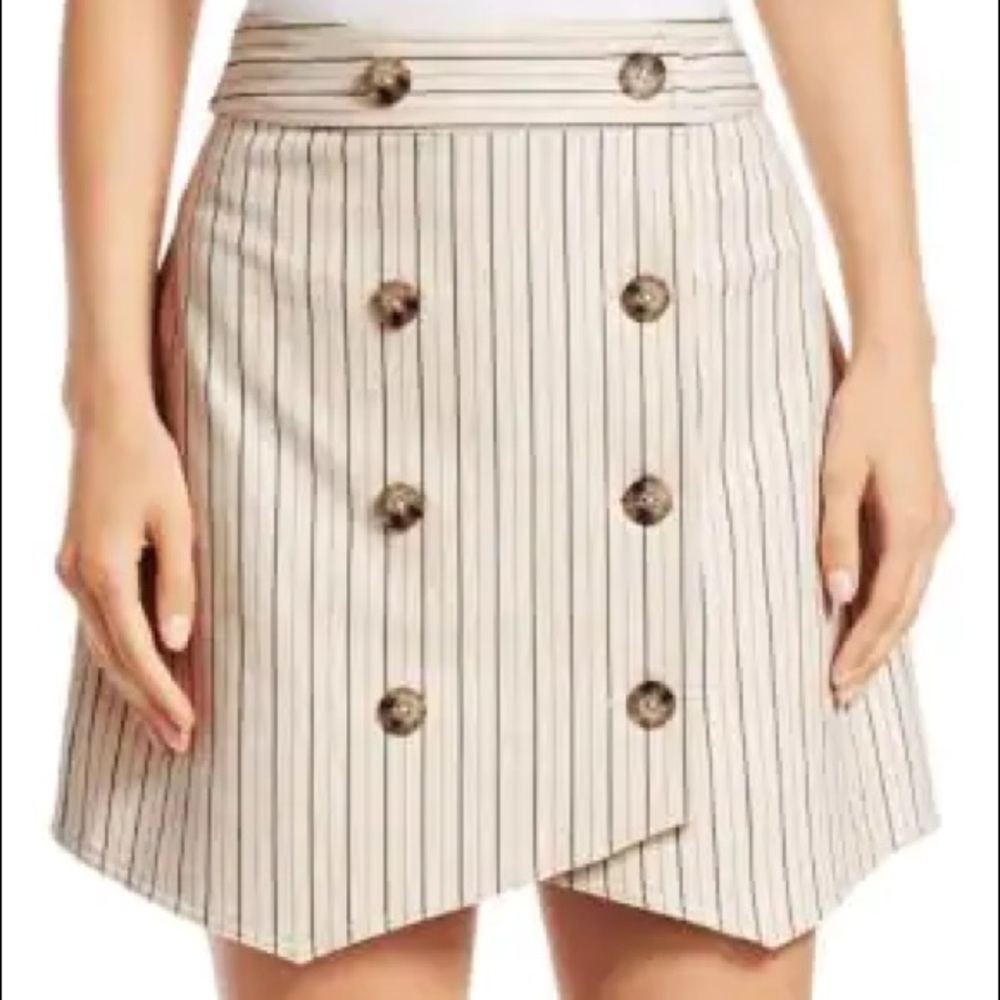 Derek Lam 10 Crosby Pinstripe A-Line Skirt